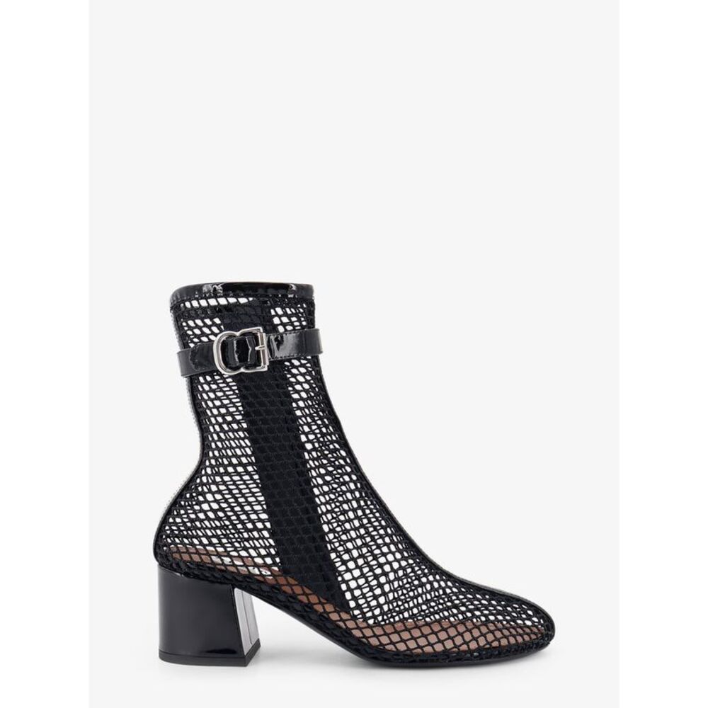 Alaia Women 55 Mesh And Patent Leather Boots